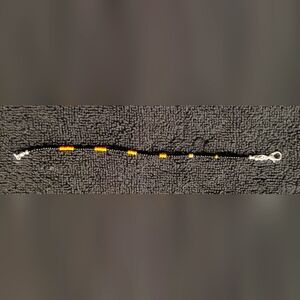 Black and Orange Beaded Necklace